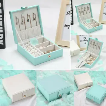 

New Arrival 1pcs Fashion Portable PU Leather Travel Jewelry Box Organizer Case Storage Gift Single Layer Pu Jewelry Storage Box