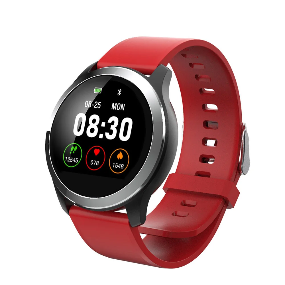 LEMFO Смарт-часы ЭКГ+ PPG пульсометр кровяное давление фитнес-трекер напоминание о звонках водонепроницаемые Смарт-часы для мужчин и женщин - Цвет: red silicone