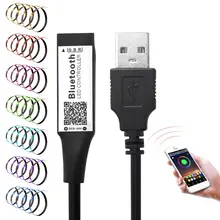 Мини USB контроллер полосы Bluetooth приложение Smart RGB USB красочная Синхронизация музыки и таймер контроллер для 5 в RGB светодиодные полосы света