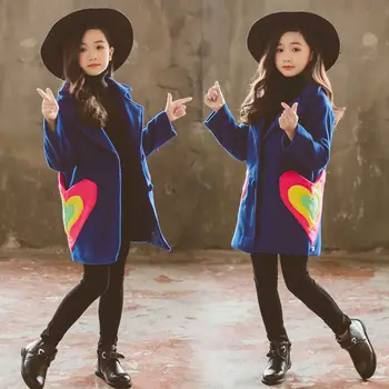 

Girls Woolen Coat 2020 New Winter Fashion Korean Version of The 11 Section Thickened Children Coat Children's Wear Kids Woolen