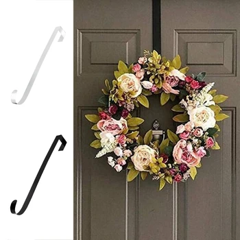 

Sterling Metal Wreath Hanger Home Kitchen Wall Door Holder Hook Hanging Over The Door Wreath Holder Metal Hook Towel Coat Hooks