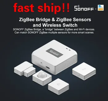 Pont SONOFF ZigBee/interrupteur sans fil/capteur d'humidité de la température/capteur de mouvement/capteur de fenêtre de porte sans fil/pour Alexa Google Home