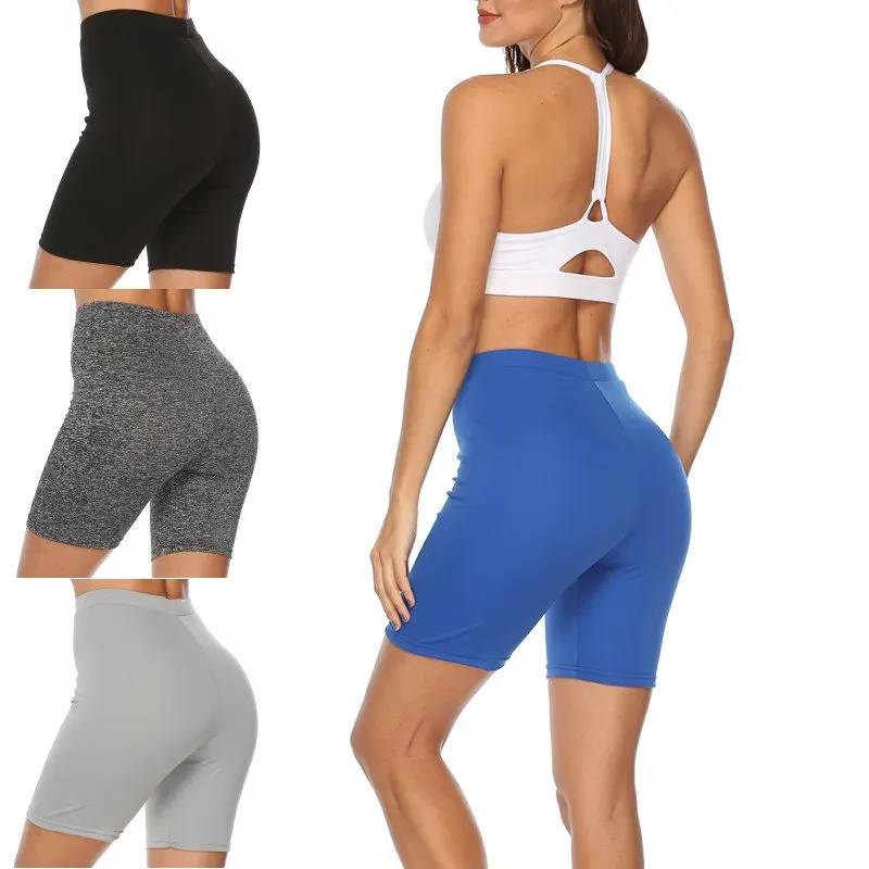 Z 2019 Спортивные Шорты однотонные шорты для фитнеса женские колготки с высокой талией тянущиеся для фитнеса шорты для упражнений женские