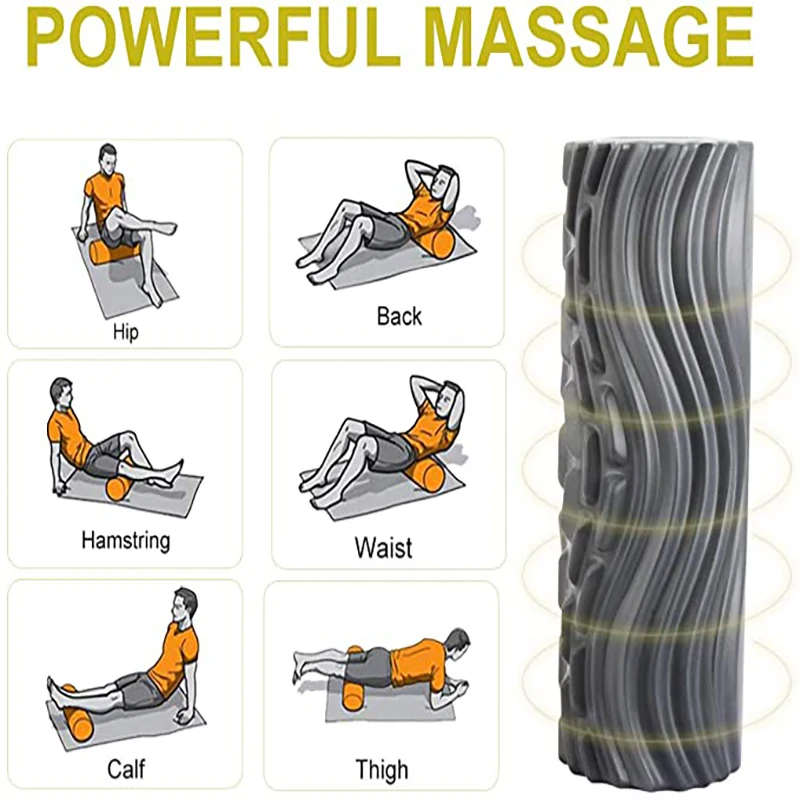 Electric Vibration Massage Foam Roller Yoga Column Rechargeable Backrest Leg Adjustment Massager Gym Workout Electric Yoga Block 5