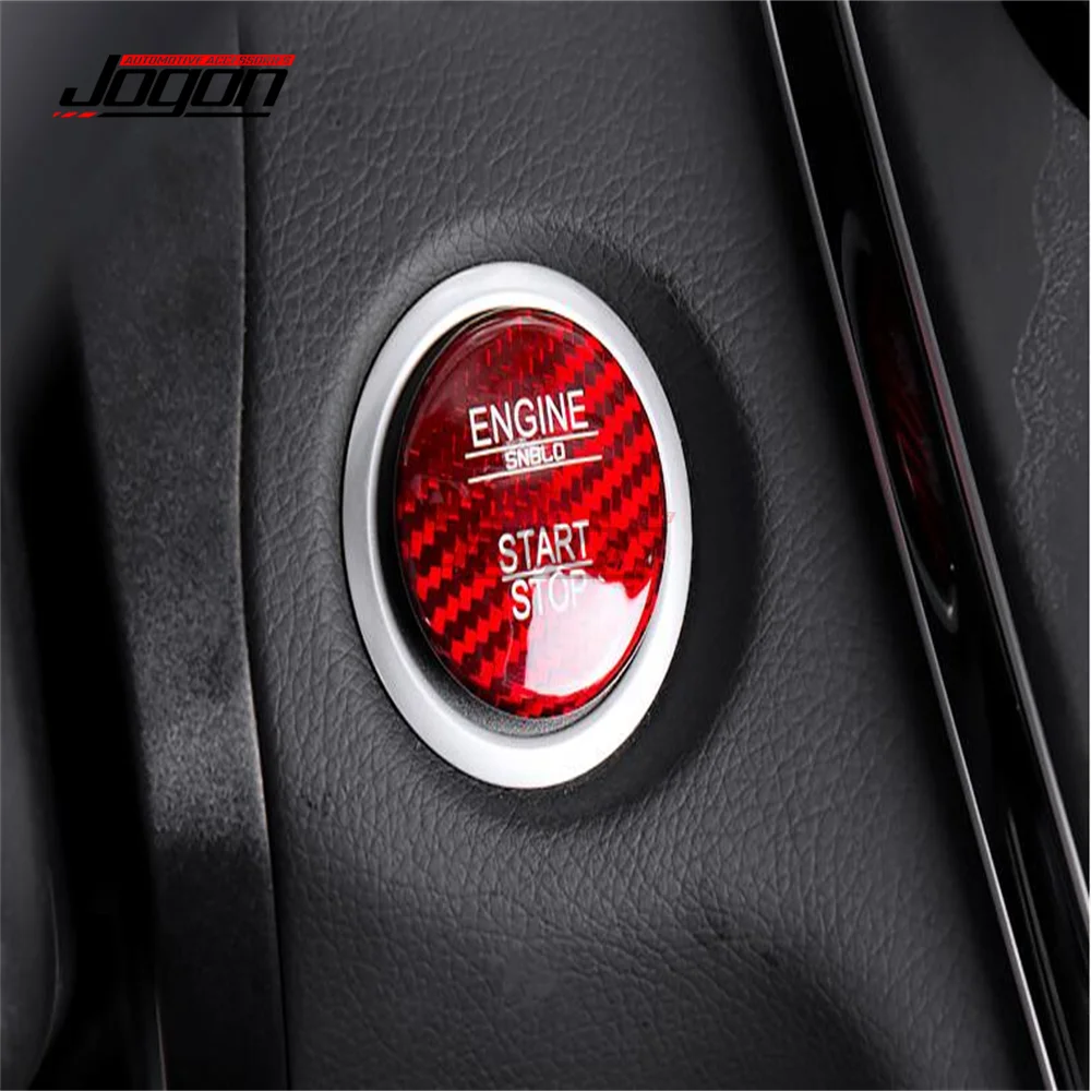 Carbon Fiber Engine Start Button Cover Cap Trim For Mercedes Benz W205 W211 W212 W221 W176 C117 W166 A B C E S R CLA GLE GLC