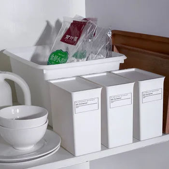 

Plastic Drawer Cabinet Storage Box with Cover Kitchen Sundries Spice Kitchenware Large Capacity Organizer Home Storage Container