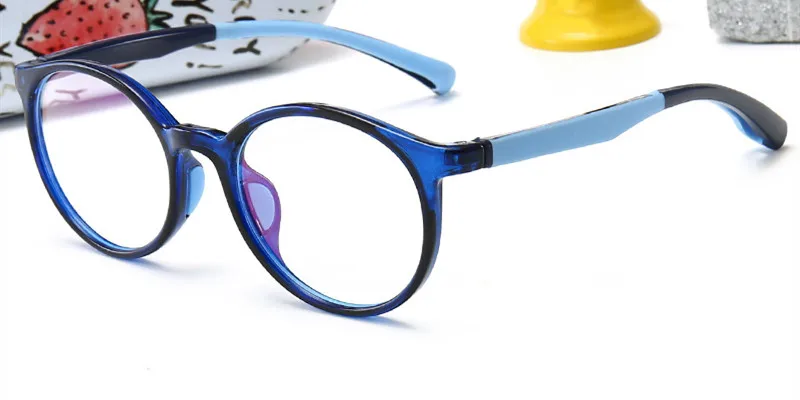 TR90 сверхлегкие оптические очки рамы дети прозрачные глаза очки рамки для детей близорукость очки для девочек мальчиков очки студентов - Цвет оправы: C3
