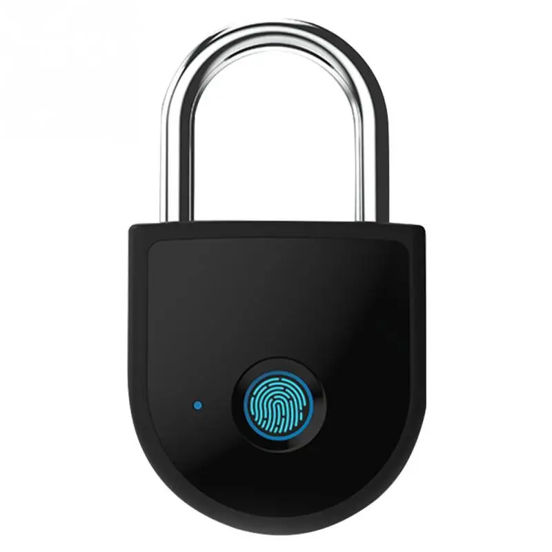 Smart Padlock Zinc Alloy Home Security Indoor Household Door Lock Rechargeable Touch Fingerprint Password Keyless Quick Unlock