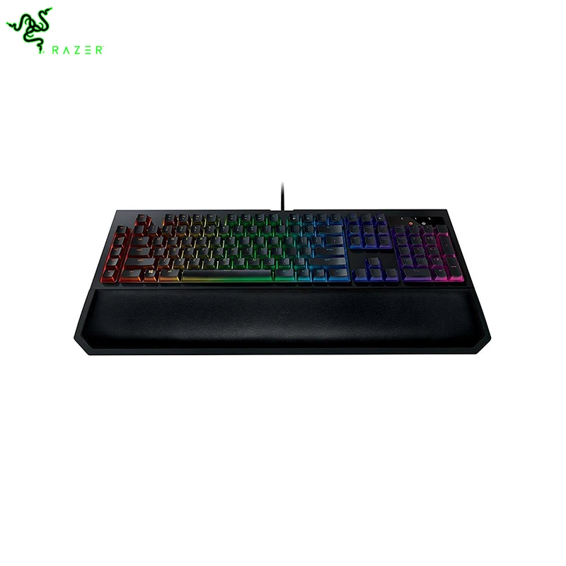 

Razer RGB Wired Mechanical Keyboard Wrist Rest Tactile & Silent Orange Switches 109 Keys gaming keyboard BlackWidow Chroma V2