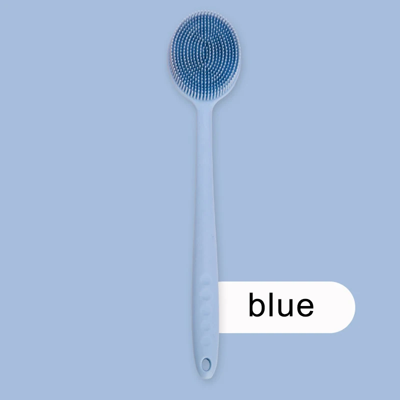 Escova de Banho Volta para Chuveiro Silicone Punho Longo Massagem Limpeza Banheiro Hjl2020 1 Pçs 17 Tratamentos esfoliantes e p corpo