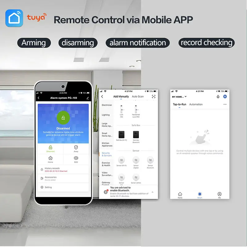 Wi Fi Gsm сигнализация TUYA с поддержкой Ios и Android|Комплекты для сигнализации| |