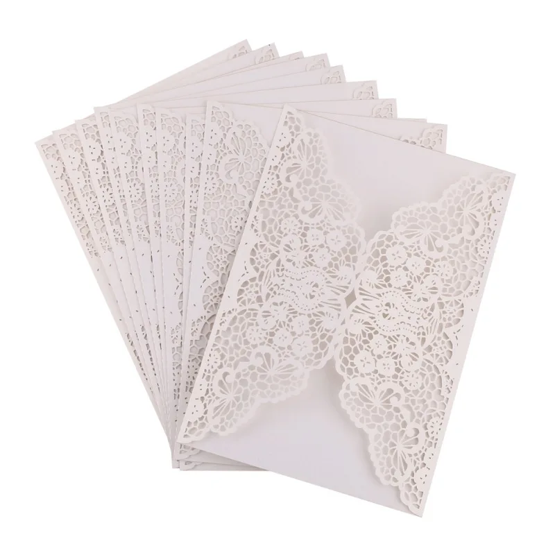  10pcs Laser Cut Butterfly Invitations Cards Kits for Wedding Bridal Shower Birthday wd02 - 4.00014E+12