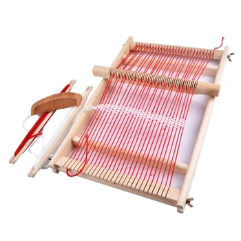 

Gift Durable Handcraft Wooden Frame Assemble Weaving Loom Toy Easy Operate Children Knitting Machine Traditional DIY Educational