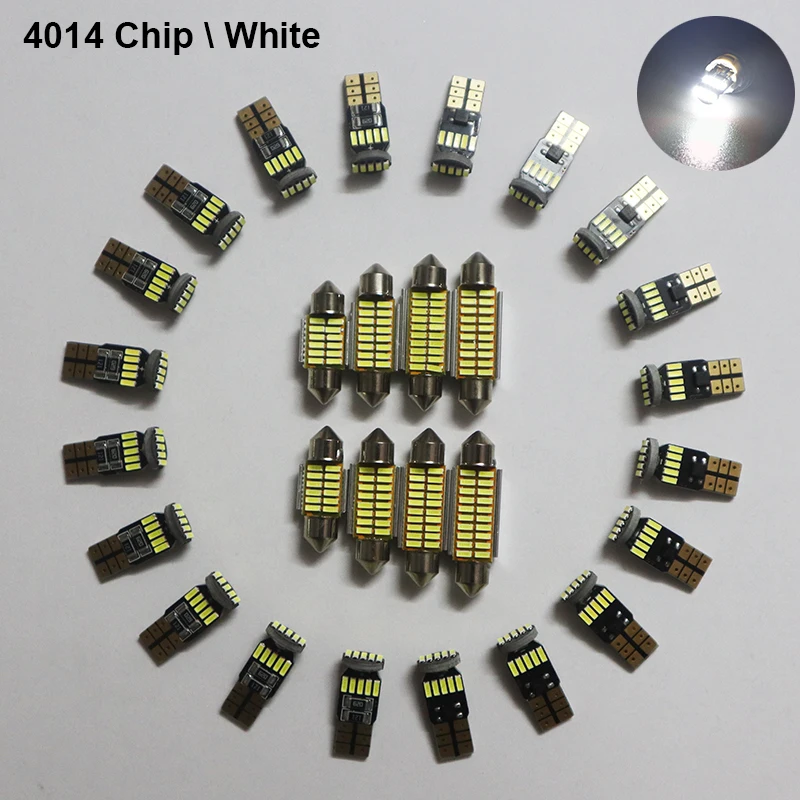 White 4014 chip ShinMan 19x безотказный светодиодный автомобильный светильник, Автомобильный светодиодный светильник для салона автомобиля, для Toyota Sequoia, светодиодный светильник для интерьера, комплект, 2001-2007 светодиодный светильник - Испускаемый цвет: White 4014 chip
