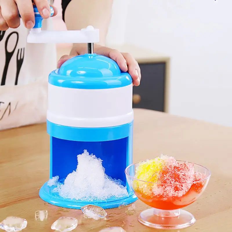 DIY Handle Portable Manual Ice Crusher Ice Slush Maker Home Snow Cone Ice Block Making Ice Shaver with Ice Bag 4