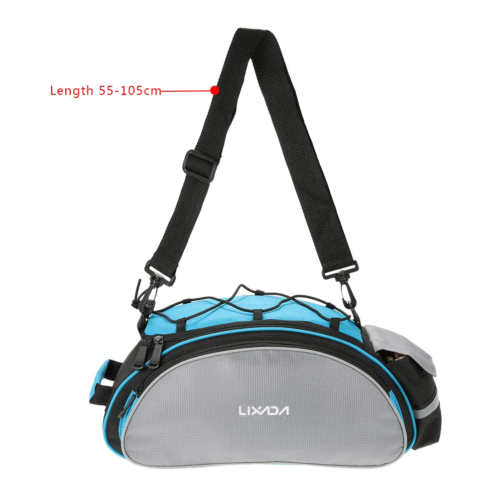

13L Cycling Bag Bicycle Rear Seat Bag Outdoor Bike Rack Seat Bag Trunk Pannier Backseat Handbag Shoulder Bag Pouch