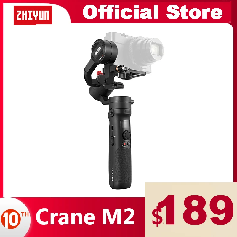 ZHIYUN Official Crane M2 Gimbals for Smartphones Phone Mirrorless Action Compact Cameras New Arrival 500g Handheld Stabilizer