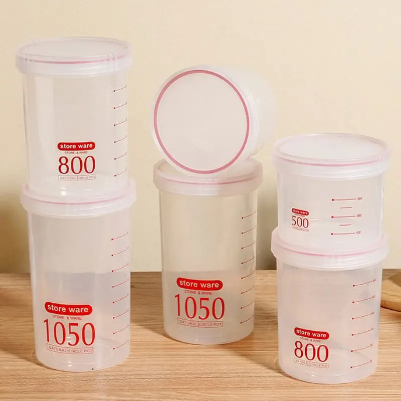 Kitchen Fresh-keeping Storage Bottle Household Plastic Food Storage Container Transparent Food Storage Box With Cover