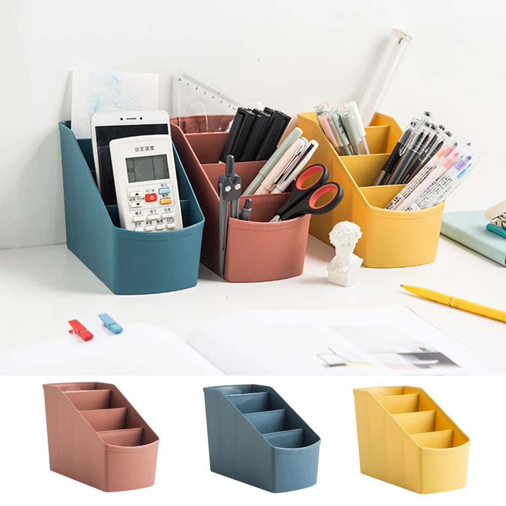 Multi-Grid Desktop Storage Box Holder Cosmetic Storage Home Office Container Pen Holder Desktop Multi-Grid Stationery Storage