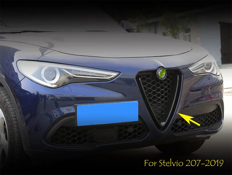 Автомобильная головка решетки V Отделка каркаса наклейка крышка-задняя панель с логотипом стиль аксессуары для Alfa Romeo Giulia/Stelvio