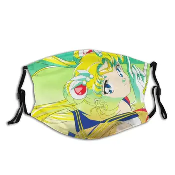 

Sailor Moon Anime Non-Disposable Mouth Face Mask Anti Bacterial Dust Mask With Filters Protection Mask Respirator Mouth Muffle