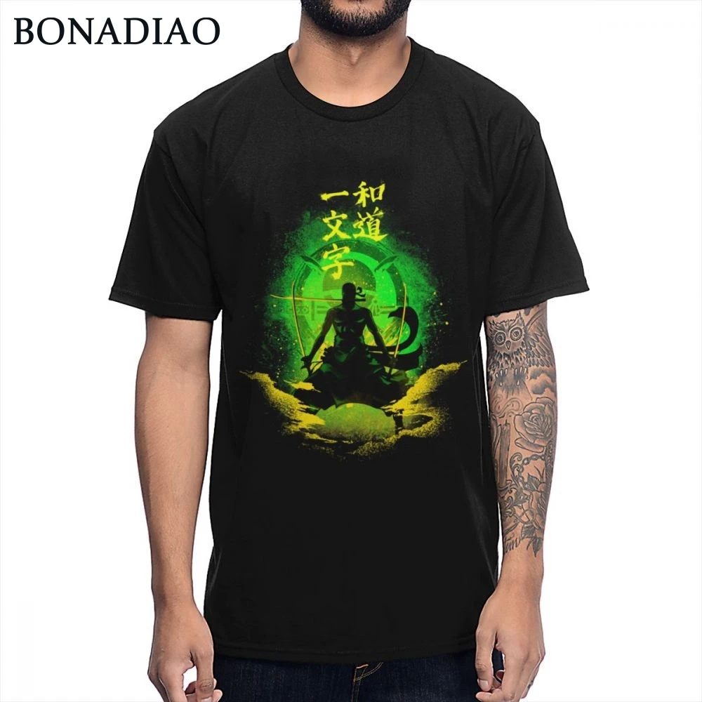 Крутая футболка Roronoa Zoro, Мужская футболка высокого качества, Классическая хлопковая Футболка с круглым вырезом и S-6XL