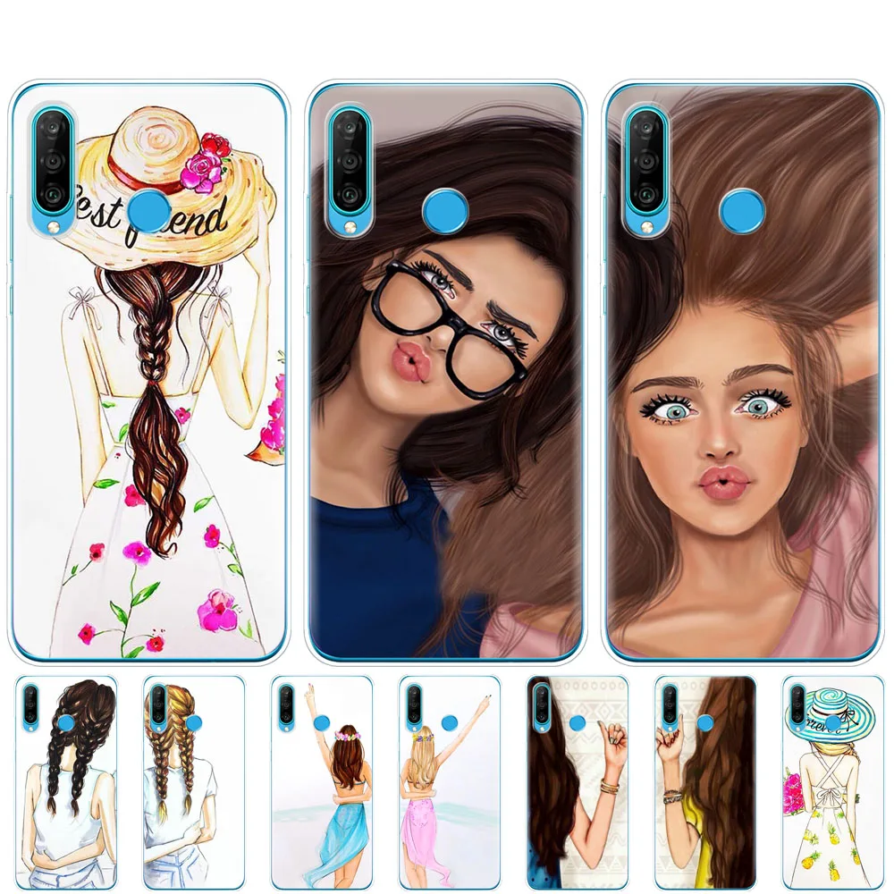 Custodia Per Honor 20 Lite View 30 V 30 Pro Cover Per Honor 20S 9A 9C 9X Premium 7S 8A Girls Best Friends Bff Matching