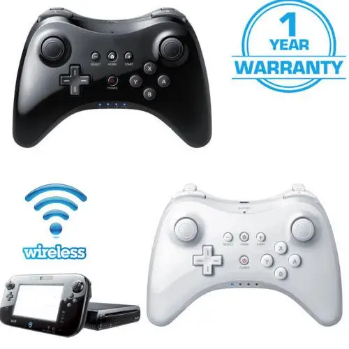 2PCS For Nintend wii u pro controller Wireless Classic controller Joysticks Gamepad for Nintend wii U Pro with USB Game Cable