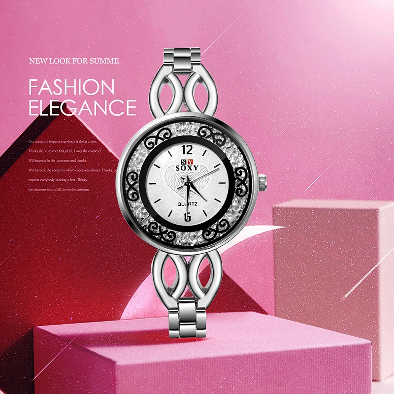 Дизайн женские часы лучший бренд класса люкс из нержавеющей стали Кварцевые часы Feminino Relogio браслет женские наручные часы