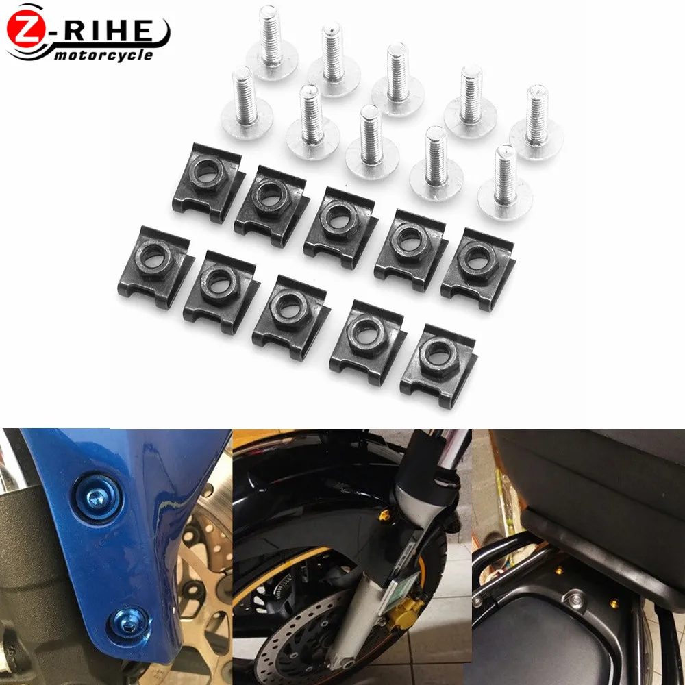 10Pcs Carenatura Body Work Bulloni Guglia Velocità Di Fissaggio A Vite Della Clip Di Primavera Dadi Per Bmw F R K 650 700 800 1200 1300 Gs R Rs Avvent