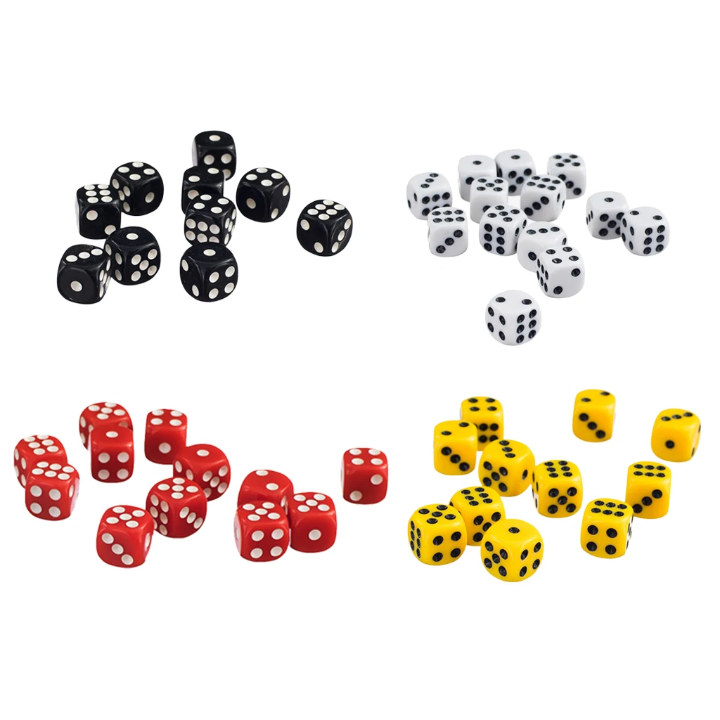 200 шт. непрозрачные шестисторонние D6 Spot Dice игры для D& D рro MTG настольная игра