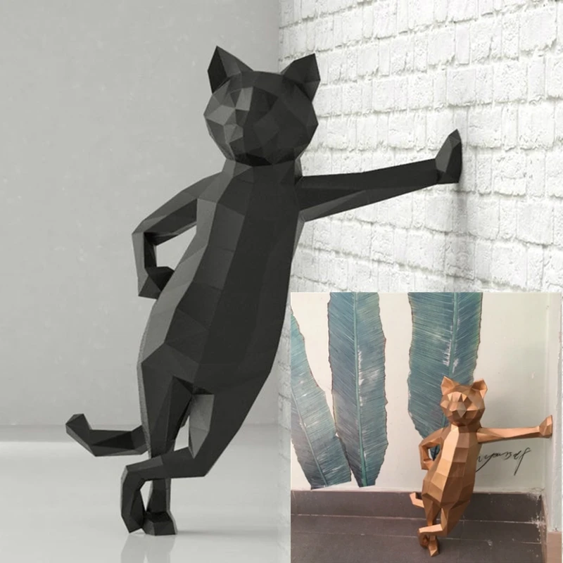 50 см с милым рисунком кота Бумага 3D DIY ручной Творческий дом украшения Настенный