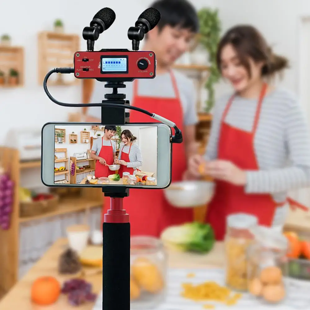 Saramonic SmartMixer ручной запись стереомикрофон Rig для iPhone 7 6 6s 5 5s & Samsung Galaxy Xiaomi
