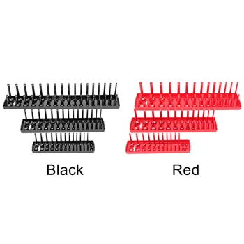 

Hot 3pcs/set Storage Tool Organizer Socket Tray Metric SAE Multifunctional Shelf Stand Plastic 1/4'' 3/8'' 1/2'' Holder Garage H