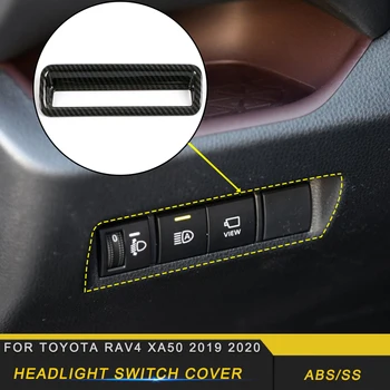 

For Toyota Rav4 Rav 4 XA50 2019 2020 Car Headlight Control Cover Trim Switch Button Panel Sticker Interior Accessories