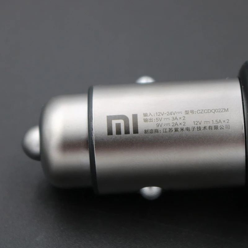 Оригинальное Xiaomi mi автомобильное зарядное устройство QC3.0 Dual USB 18 Вт металл Быстрая зарядка для mi 8 9 Pro mi x 2s CC9 Pro CC9e A2 красный mi Note 7 8 Pro