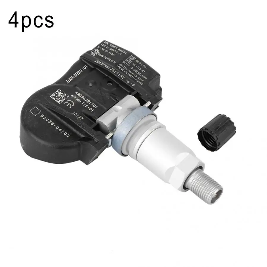 4 шт./компл. TPMS датчик давления в шинах 52933-D4100 для KIA Optima/Sorento/Sportage для hyundai Ioniq Genesis G90 автомобилей