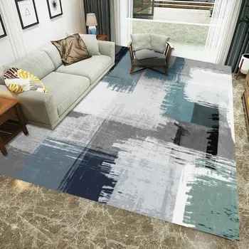 

New Nordic Style Polyester Floor Carpet Rectangle Rug Mat Living Room Coffee Table Bedside Blanket Home Bedroom Carpets Decor 3