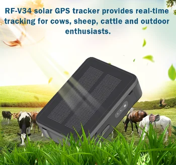 

Solar GPS Tracker Power Sheep Cow Cattle RF-V34 9000mAh Waterproof GSM GPS WiFi Tracking Voice monitoring Anti-remove SOS Alarm