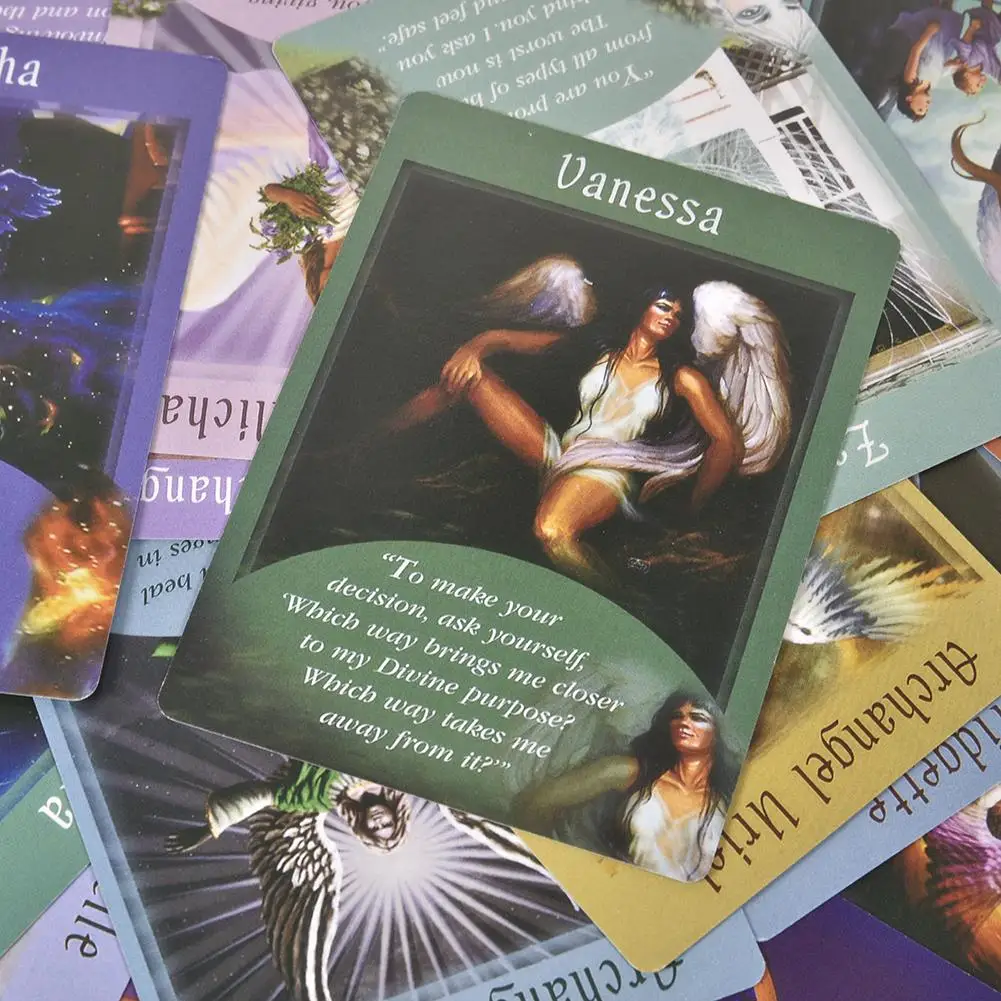 Oracle Tarot Cards 44PCS сообщения от ваших ангелов настольная игра карта для семьи счастливые Вечерние развлечения Настольные игральные карты, игра