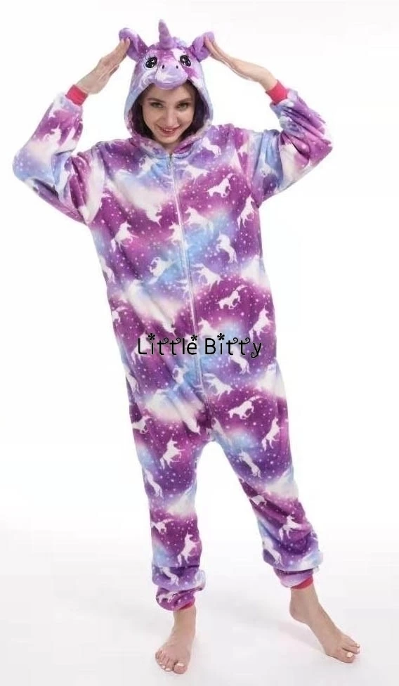 Для мужчин Kugrumi кролик животных мультфильм пижамы женщин Единорог Onesie взрослых фланелевые мягкие комбинезоны для детей - Цвет: LA39