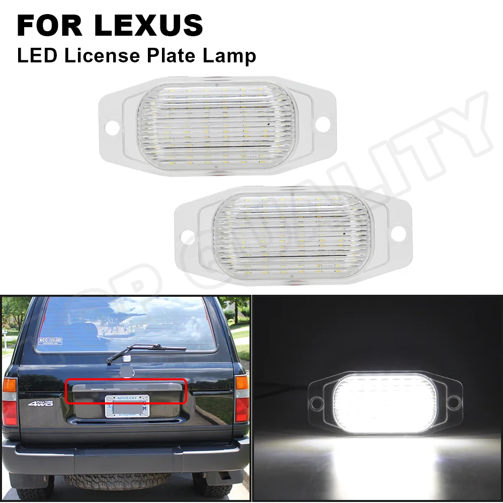 2 шт. светильник белые светодиодные лампы для номерного знака Lexus LX450 1996-1998 Toyota Land