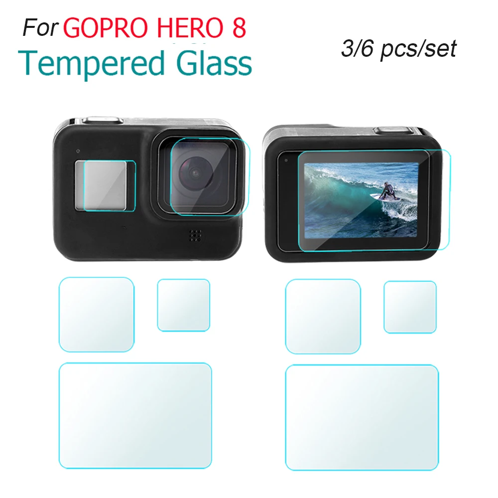 Защитная крышка для Gopro Hero 8 Черная Спортивная камера защитная пленка закаленное стекло Защита экрана для Gopro 8 аксессуары для камеры