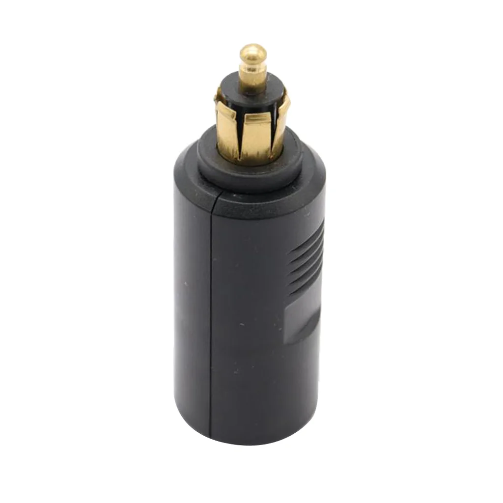 EU Plug for Moto DIN Socket to Cigarette Lighter Converter Adaptor