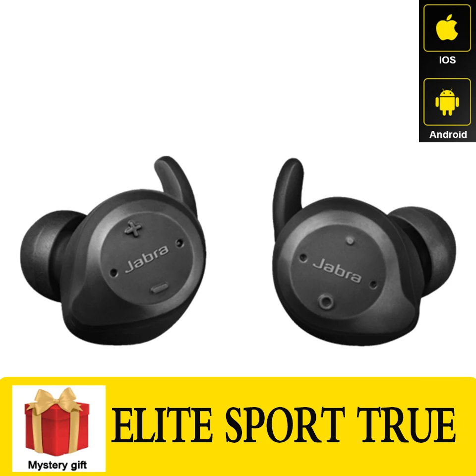 Jabra Elite Sport True Wireless Bluetooth Earphone Black Advanced TWS Earbuds Smart Headset Noise Cancellation Waterproof | Электроника