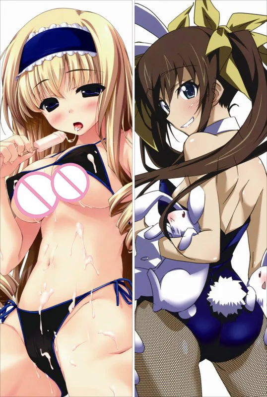 Аниме Infinite Stratos Dakimakura, чехол с персонажами Laura& Huang Lingyin, Чехол на подушку, Charlotte& Houki Hugs, Чехол на подушку