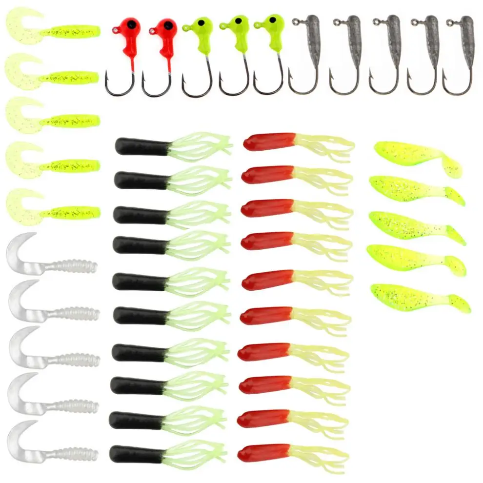 1.4m Mini Portable Rod Combo Telescopic Ice Rock Fishing Rod+ Closed Spherical Fishing Reel+ Soft Lures+ Lead Hooks Hot