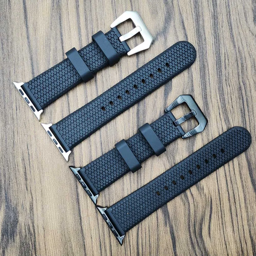 

Soft Silicone Band For 38mm Apple Watch Series1 2 3 4 5 42mm Tire Pattern Wrist Bracelet Strap for iWatch Sports Edition 40/44mm