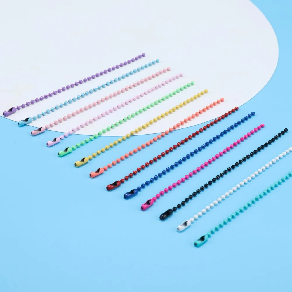 20/40 Stück Kugelperlenketten passend für Schlüsselanhänger 2,4 mm Puppenetikett Handanhänger Verbinder Links Kette DIY Schmuckherstellung Zubehör Erkenntnisse – Detail 2