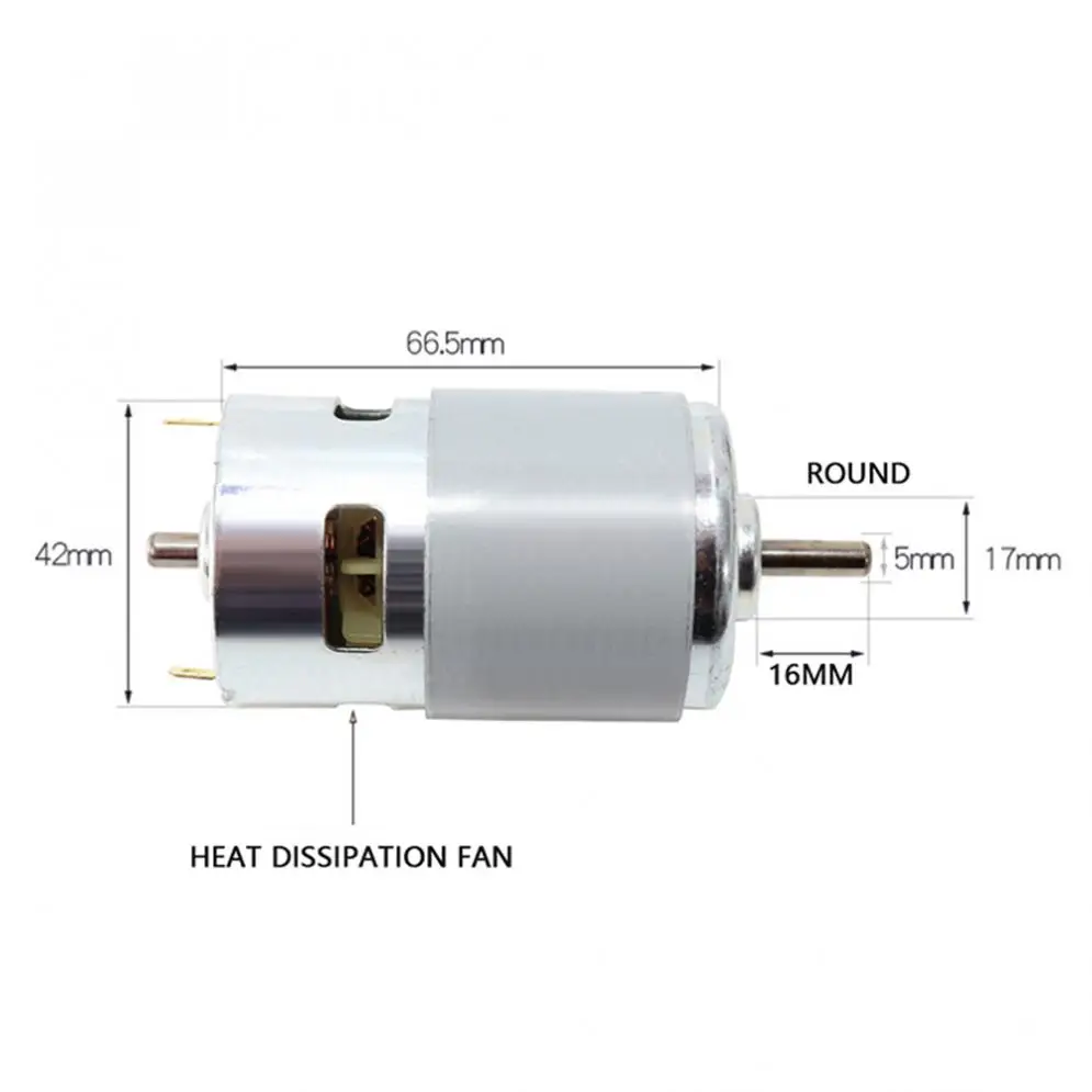 RS775 motor DC12V 24V 3000rpm 5000rpm 6000rpm 12000rpm High-speed Großen Drehmoment 775 DC motoren mit Kugellager für Micro Maschine image_1